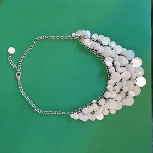 Ann Taylor vintage style bib necklace.  Mother of pearl/Abalone like disks.